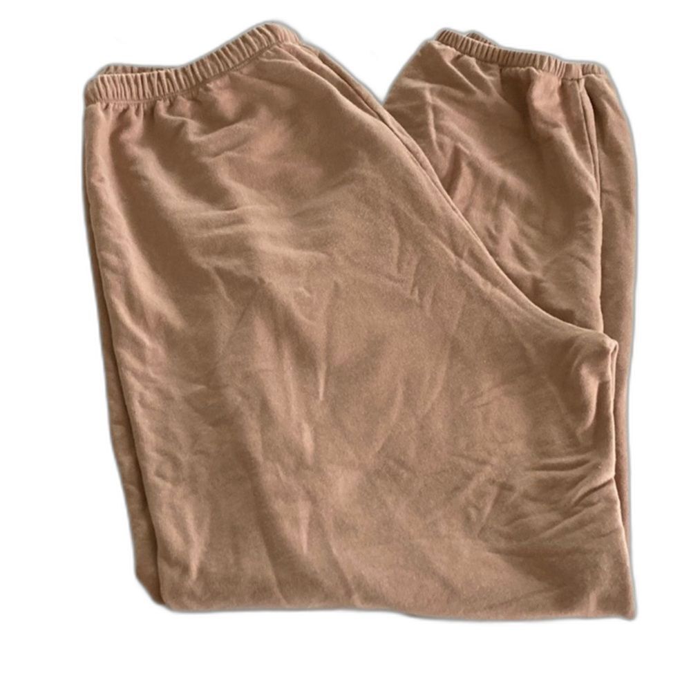 Aerie OTT Offline Cloud Fleece High Rise Soft AF Drawstring Joggers Tan